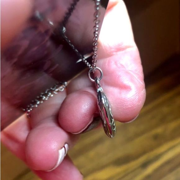 NWOT Heart silver tone pendant and chain 20” -23” - Picture 5 of 6